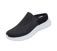 Air Cushion Slip-On Walking Shoes Womens,Orthopedic Diabetic Trainers Comfortable Backless Beach Slippers Mesh Non-Slip Mule Platform Sneakers Footwear Backless Trainers Womens