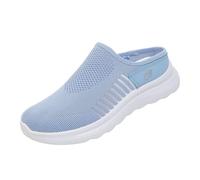 Air Cushion Slip-On Walking Shoes Womens,Orthopedic Diabetic Trainers Comfortable Backless Beach Slippers Mesh Non-Slip Mule Platform Sneakers Footwear Backless Trainers Womens
