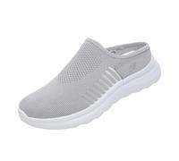 Air Cushion Slip-On Walking Shoes Womens,Orthopedic Diabetic Trainers Comfortable Backless Beach Slippers Mesh Non-Slip Mule Platform Sneakers Footwear Backless Trainers Womens