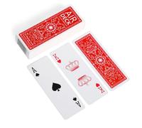 Air Deck - Cartas ligeras y compactas para el viaje - 54 cartas, juego de cartas de vacaciones, baraja de cartas (rojo clásico)