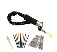 Air Deft Kit de lijadora neumática de aire alternante, herramienta de aire oscilante de 90° con limas, piedras de fibra abrasiva, adaptador de portabrocas para acabado de metal y alisado