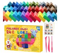 Air Dry Clay For Kids - 24-color Dough Toys With Tools