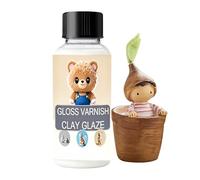 Air Dry Clay Varnish - 3.93 Inch Ceramic Clay Brightening Gloss Enhancing Oil | Brightening Conditioning Liquid For s | Texture Enhancer For Ceramic Wood Resin. 100ml,120g.