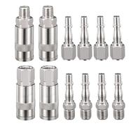 Air Fittings for Compressor 12 Pieces Pneumatic Coupler and Plug Kit
