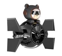 Air Freshener Fan Propeller, Bear Design Vent Clip Diffuser, 2,87 x 2,72 x 2,24 pulgadas Fragance Scent Dispenser with reemplazable Fragance Slices for Van and All Type of Vehicles