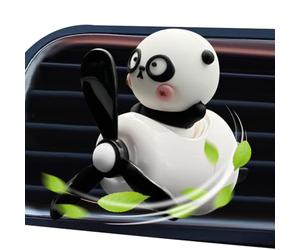 Air Freshener For Car - Cartoon Panda Pilot Fan | Creative Fragance Clip | Whimsical Aromatherapy Design | Car Interior Theme | Cute Outlet Decoration, Bedroom Toilet Living Room Men Women