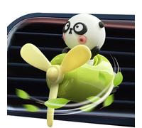 Air Freshener, Propeller Perfume, 2.05x2.09x2.36 Inches Size, Cartoon Panda Pilot Rotating Auto, Fragrance Decor for Vehicle, Interior, Bedroom, Living Room, Men and Women