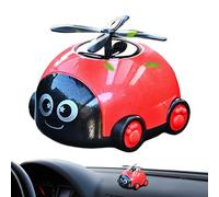 Air Freshener Solar Powered, Auto Perfume Diffuser, 2.76x3.15x2.17 Inches, Helicopter Shape Ornament, Rotating Scent Dispenser for Car and Vehicle Interior Refresh, Multicolor