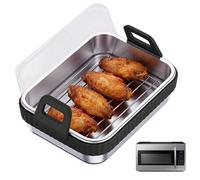 Air Fryer Baking Tray With Airtight Lid & Cooling Rack - 3-in-1 Multi-Functional Kitchen Set | 2026 Enhanced Non-Stick Coating | Universal Fit For Most Air Fryer Models