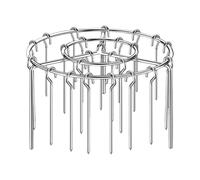 Air Fryer Barbecue Grill, Meat Skewers Rack, Stainless Steel Oven Accessory, 6.3x3.94 Inches Nonstick Multi Layer Stand, Ideal for Home Cooks Meal Prep Enthusiasts Healthy Grilling