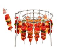 Air Fryer Barbecue Grill Vertical, Stainless Steel Meat Skewers Rack, Rotatable Oven Accessory for Cooking Entusiasts Home Cooks Meal Prep Meats Vegetables Fruits Snacks Recipes 16 x 10 cm
