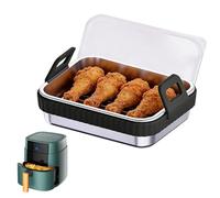 Air Fryer Basket - Nonstick Roasting Tray High Temperature Resistant | Food Grade Cooking Pan Crispy Frying Rack Baking Accessory Kitchen Appliance Insert Home Dining Restaurant Grill Roast