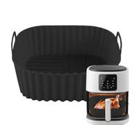 Air Fryer - Cesta de silicona para horno de aire cuadrado, bandeja de horno antiadherente, utensilios de cocina para tartas, barbacoas, pizza, cocinar al aire libre, apartamento familiar, casa y