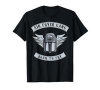 Air Fryer Gang Born To Fry Funny Motorcycle Club Style Logo Camiseta