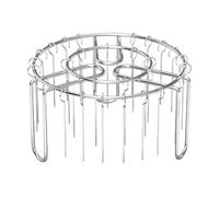 Air Fryer Grill Skewer Rack, Round Hanging Skewer Holder, Heat-Resistant Reusable Rust-Proof Stainless Steel Vertical Grilling Skewers, 24-Skewers Capacity, Suitable for Air Fryer & Oven, Even Cooking