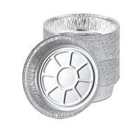 Air Fryer Liners, Aluminio Foil Basket Inserts, 1,77 pulgadas Round Oil Proof Sheets, Bakeware Protection, Microondas Toaster Oven Baking, Restaurant Meat Vegetable Cooking Aid