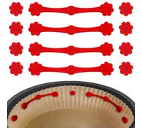 Air Fryer Magnets - Parchment Paper Liner Sheets | Heat Resistant With Silicone Magnets | 12-Piece Burn Prevention Hold-Down Locks For Apartment, Dorm, Kitchen, Office, Restaurant, Household Cooking