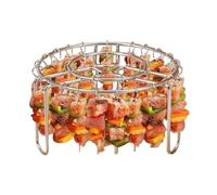 Air Fryer Rack, 49 Heat Resistant Stainless Steel Vertical Holder, Air Fryer Skewers, For Kitchen Household Campfire Beef Chicken Fish Meat Bacon Sausage RV Cabinet