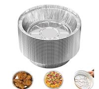 Air Fryer Sheets Liners,50 piezas Aluminum Foil Sheets |Versatile Round Air Frier Cookers Liners | Utensilios de cocina y hogar para Bakeware Microwave Toster Horno, Hornear, Restaurante Kitchen Meat