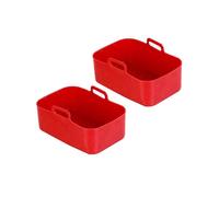 Air Fryer Silicone Basket Tray for Ninja Dz201 Air Fryer Red