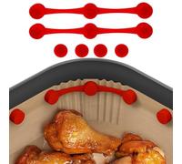 Air Fryer Silicone Magnet Clips - Airfryer Magnet Silicone Buckle, Improved Safety Feature | Heat Resistant Attractor Lock Airfryer Fixer, Secure Paper Fixation, Liners Clasp Holder For Kitchen