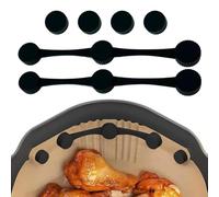 Air Fryer Silicone Magnet Clips - Airfryer Magnet Silicone Buckle, Improved Safety Feature | Heat Resistant Attractor Lock Airfryer Fixer, Secure Paper Fixation, Liners Clasp Holder For Kitchen