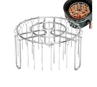 Air Fryer Skewer Rack - 49 Vertical Stainless Steel Heat Resistant Grill | Air Fryer Skewers | for Kitchen Household Campfire Beef Chicken Fish Meat Bacon Sausage RV Cabinet