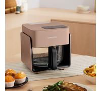 AIR FRYER STUDIO CRYSTAL - Freidora De Aire De Cristal 4.2L Con Vaporizador Opcional Moca