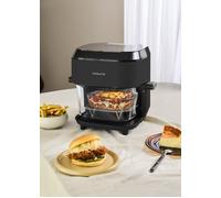 AIR FRYER STUDIO CRYSTAL LARGE - Freidora De Aire De Cristal 6 L Con Vaporizador Negro