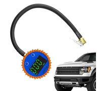 Air Gauge Tire Pressure, Anti Slip Inflator, 2.5 pulgadas Digital Gauge with Accurate Reading, Steel Body Automotive Tool with Grip, Car Maintenance Accessory Compact Design, Road Trip Safety