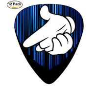 Air Gun Hands Guitar Picks - Juego de 12 palas de celuloide (0,46 mm, 0,71 mm, 0,96 mm, para instrumentos musicales de guitarra y bajo)