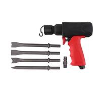 Air Hammer Kit, Pneumatic Impact Hammer Tool with 4 Chisels, 4500BPM Air Chisel for Metal Cutting and Body Repair, 41mm Stroke, 1/4in PT Inlet Port, 3/8in Inlet Pipe for Auto Mecha