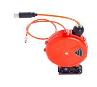 Air Hose Reel Retractable - 32.8ft Wall Mount Compressor System, Features Kink Free All Weather Hybrid Polymer Hose Material, Built With Multi Position Locking Ratchet To Control Rewind Speed, Elimina