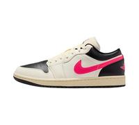 Air Jordan 1 Low - Zapatos para mujer (marfil pálido/negro/muselina/rosa Racer), Marfil pálido/negro/muselina/rosa Racer, 12