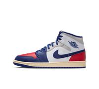 Air Jordan 1 Mid - Zapatos para hombre (blanco/rojo universitario/gris neutro/azul rey oscuro), Blanco/rojo universitario/gris neutro/azul real profundo, 44.5 EU