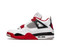 Air Jordan 4 Retro "Fire Red" (2020), Blanco/Rojo Fuego-Negro-Tech Gris, 10.5