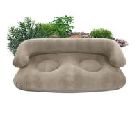 Air Lounger Sofa - Foldable Double Inflatable Couch, Soft Flocked Two