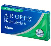Air Optix plus HydraGlyde for Astigmatism Lentes de contacto tóricas de reemplazo mensual, Pack de 3, R 8.7 mm, D 14.5 mm, cilindro -1.25, eje 10, -5.25 Diopt