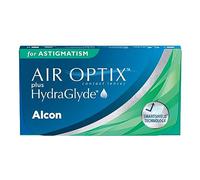 Air Optix plus HydraGlyde for Astigmatism Lentes de contacto tóricas de reemplazo mensual, Pack de 3, R 8.7 mm, D 14.5 mm, cilindro -0.75, eje 180, +0.0 Diopt