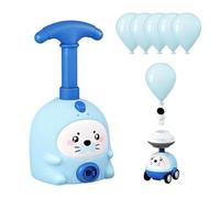 Air Powered Balloon Car, Inflatable Racer Toy, 3.94x4.72x8.66 inches ABS Physics Learning Kit with Pump Drive System, Educational DIY Science Vehicle, Fun Animal Design Play, Kids Birthday Activity