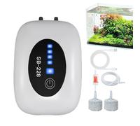 Air Pump - ABS, 3,15 x 4,33 x 1,57 in Aquarium Aerator Portable | Silent Rechargeable Dual-Outlet Fish Tank Pump, Water Oxygenation Device For Aquariums, Ponds, Fountains, Hydroponics Systems