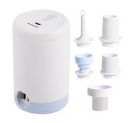 Air Pump, Balloon Blower, Powerful Motor Inflates Deflates Fast Quiet, Compact Handheld Design with Adapters, Portable Compressor for Travel Camping Sports, 10.6x6.4cm