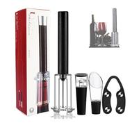 Air Pump Cork Remover,Air Pump Cork Remover Wine Bottle Opener Set,Wine Opener Set,Air Pressure Wine Bottle Opener,4pcs Set Of Wine Bottle Opener,Great for Wine Lovers (black)