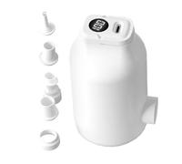 Air Pump - Portable Electric LED Inflator | 5 Nozzle Multi Purpose Inflation Device | Home Pool Beach Essentials | Pump Accessories For Sleeping Bags Swim Toys Travel Camping Outdoor Adventure Gear