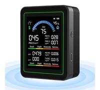 Air Quality Monitor, 2.76in Portable Indoor Detector, Sensor Meter Device, Real Time Air Measurement, Compact User Friendly Design for Bedroom, Room, House, Office, Indoor, Outdoor Environments