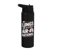 Air-Rational - Concientización sobre el asma del cáncer de pulmón Stainless Steel Insulated Water Bottle