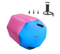 Air Roller Gymnastics Barrel - Inflatable for Tumbling Practice, Soft Stable Gym Equipment with Anti Slip Surfaces for Flexibility and Strength, Home, Yoga Studio, Gym