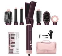 Air Styler 7 en 1 MaxAIR 2.0 de PARWIN PRO BEAUTY Doble voltaje automático, rizador autoenvolvente, plancha, secador, cepillo voluminizador, cepillo para peinar y cepillo alisador, Jasper Plum