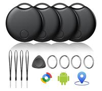 Air Tag Android Smart Tag Localizador Compatible con Google Find Hub (sólo Android), rastreador Bluetooth para Llaves, Cartera, Bicicleta y Maleta, con batería Intercambiable, Pack de 4