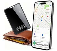 Air Tag Card Wallet Tracker Ultradelgado 2.3mm, Recargable Smart Bluetooth Localizador Compatible con Apple Buscar (Sólo iOS), Rastreador Buscador para Cartera, Maletas, Pasaporte, IP68 Impermeable